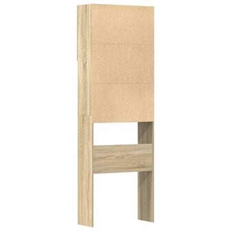 Wasmachinekast 64x24x190 cm bewerkt hout en sonoma eikenkleurig 8