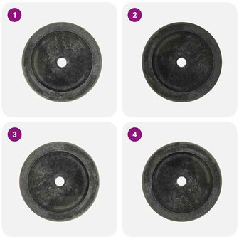 Gootsteen 40x12 cm marmer zwart 8