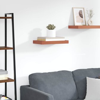 Wandplank Wandgemonteerd Rood 40 x 23,5 x 4 cm Bewerkt hout 1