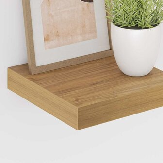 Wandplank Wandgemonteerd Bruin 23 x 23,5 x 4 cm Bewerkt hout 5