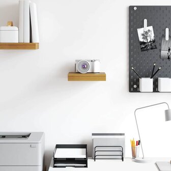 Wandplank Wandgemonteerd Beige 23 x 23,5 x 4 cm Bewerkt hout 4