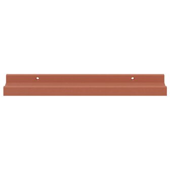 Wandplank met plank 2 pcs Rood 40 x 9 x 3 cm Bewerkt hout 7