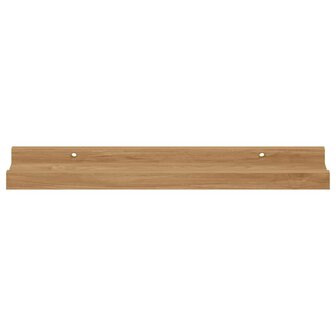 Wandplank met plank 2 pcs Bruin 40 x 9 x 3 cm Bewerkt hout 7