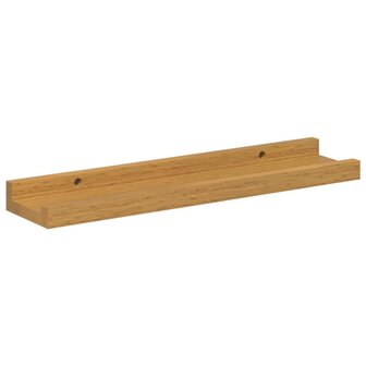 Wandplank met plank 2 pcs Beige 40 x 9 x 3 cm Bewerkt hout 6