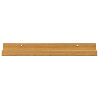 Wandplank met plank 2 pcs Beige 40 x 9 x 3 cm Bewerkt hout 7