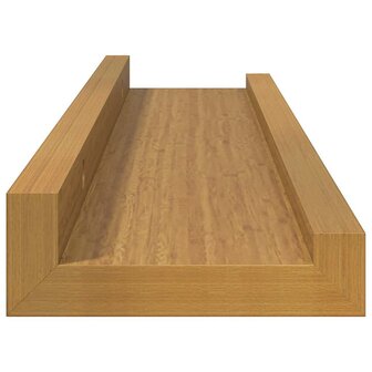 Wandplank met plank 2 pcs Beige 40 x 9 x 3 cm Bewerkt hout 8