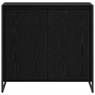 Bijzetkast Zwart Eiken 79 x 36 x 75 cm Bewerkt hout 6