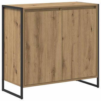 Bijzetkast Ambachtelijk eiken 79 x 36 x 75 cm Bewerkt hout 2