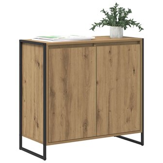 Bijzetkast Ambachtelijk eiken 79 x 36 x 75 cm Bewerkt hout 3