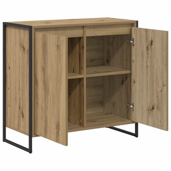 Bijzetkast Ambachtelijk eiken 79 x 36 x 75 cm Bewerkt hout 5