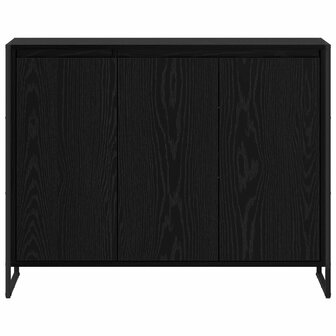 Bijzetkast Zwart Eiken 96,5 x 30 x 75 cm Bewerkt hout 6