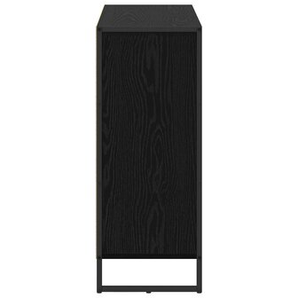 Bijzetkast Zwart Eiken 96,5 x 30 x 75 cm Bewerkt hout 7