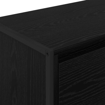 Bijzetkast Zwart Eiken 96,5 x 30 x 75 cm Bewerkt hout 9