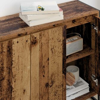 Bijzetkast Oud Hout 96,5 x 30 x 75 cm Bewerkt hout 4