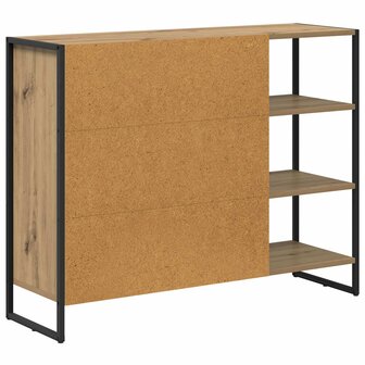 Bijzetkast Ambachtelijk eiken 96.5 x 30 x 75 cm Bewerkt hout 8