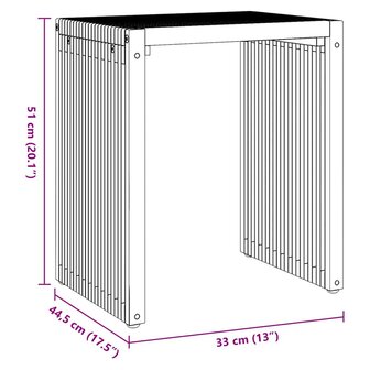 Tuin Bijzettafel 3 pcs Bruin 33 x 44,5 x 51 cm Massief Teakhout 9