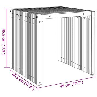 Tuin Bijzettafel Bruin 45 x 42,5 x 45 cm Massief Teakhout 9