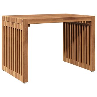 Tuin Bijzettafel Bruin 50 x 32,5 x 35 cm Massief Teakhout 2
