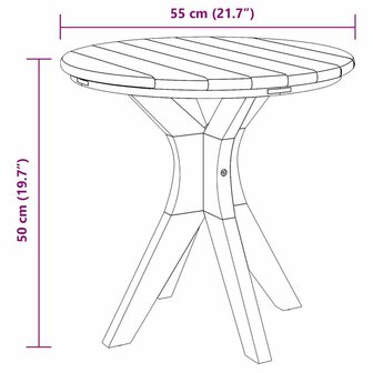 Bijzettafel Bruin 55 x 55 x 51 cm Massief Teakhout 8