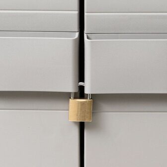 Tuinkast met 4 schappen zwart en grijs 6