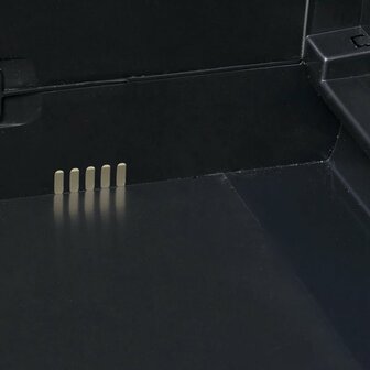 Tuinkast met 4 schappen zwart en grijs 8