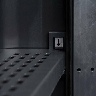 Tuinkast met 3 schappen zwart en grijs 5