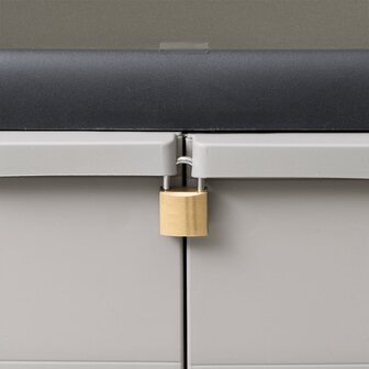 Tuinkast met 2 schappen zwart en grijs 4