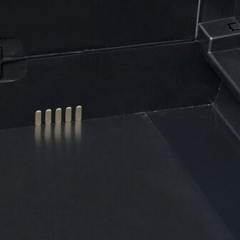 Tuinkast met 2 schappen zwart en grijs 6