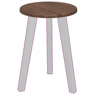 Tafelblad bruin eikenkleur 30 x 30 x 1,5 cm Bewerkt hout 3