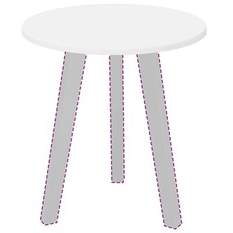 Tafelblad Wit 40 x 40 x 1,5 cm Bewerkt hout 3