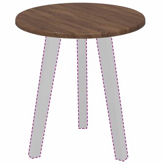 Tafelblad bruin eikenkleur 40 x 40 x 1,5 cm Bewerkt hout 3