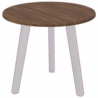 Tafelblad bruin eikenkleur 50 x 50 x 1,5 cm Bewerkt hout 3