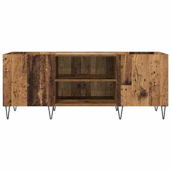 Platenkast Oud Hout 121 x 38 x 48 cm Gemonteerd hout en ijzer 5
