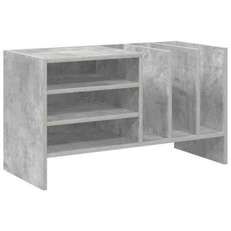 Platenkast met plank Beton Grijs 78.5 x 35 x 45 cm Bewerkt hout 2