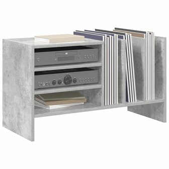 Platenkast met plank Beton Grijs 78.5 x 35 x 45 cm Bewerkt hout 3