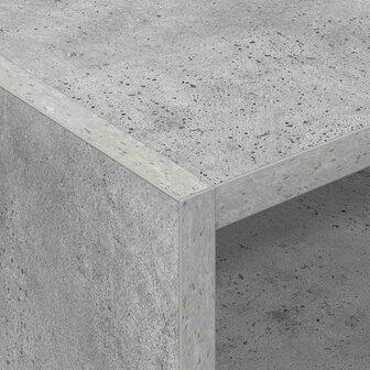 Platenkast met plank Beton Grijs 78.5 x 35 x 45 cm Bewerkt hout 8