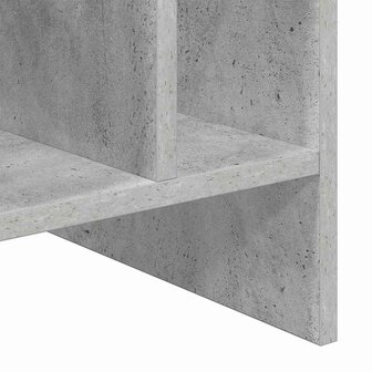 Platenkast met plank Beton Grijs 78.5 x 35 x 45 cm Bewerkt hout 9
