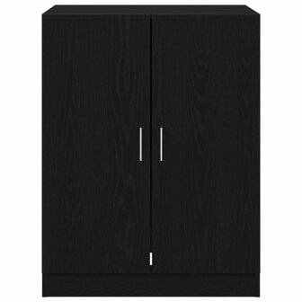 Wasmachinekast 2 pcs Zwart Eiken 70,5 x 71,5 x 181,5 cm 9