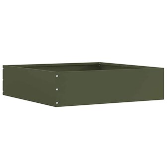 Tuinrand Olijfgroen 50 x 50 x 13 cm Staal 1