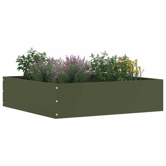 Tuinrand Olijfgroen 50 x 50 x 13 cm Staal 2