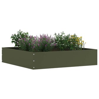 Tuinrand Olijf Groen 60 x 60 x 13 cm Staal 3