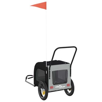 Fietskar voor huisdieren Grijs en zwart 125 x 53 x 54 cm 5