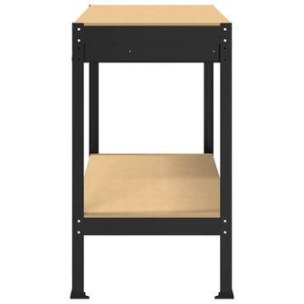 Werkbanken met lade Zwart 81 x 41 x 145 cm Bewerkt hout 7