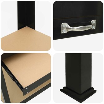 Werkbanken met lade Zwart 81 x 41 x 145 cm Bewerkt hout 9