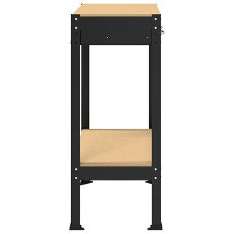 Werkbanken met lade Zwart 81 x 41 x 145 cm Bewerkt hout 7