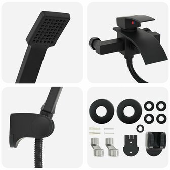 Doucheset Zwart G 1 / 2 inch 6