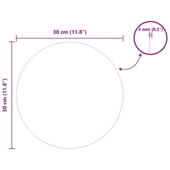 Wandspiegel Rond &Oslash; 30 cm gehard glas 8
