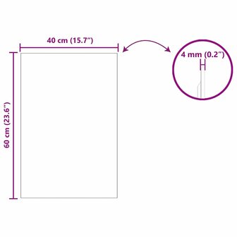 Wandspiegel Rechthoekig 40 x 60 cm gehard glas 8