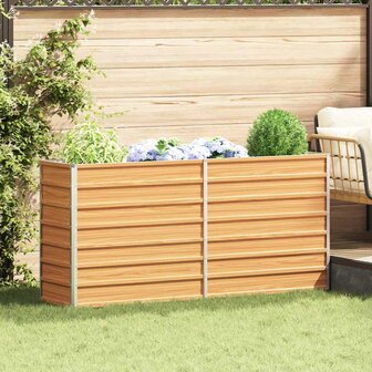 Verhoogde plantenbak Licht Bruin 160 x 40 x 45 cm 1