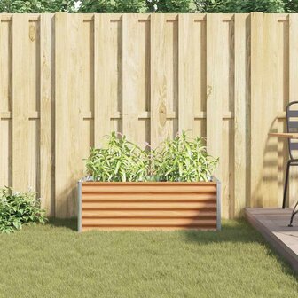 Verhoogde plantenbak 98 x 50 x 36 cm Gegalvaniseerd staal 4